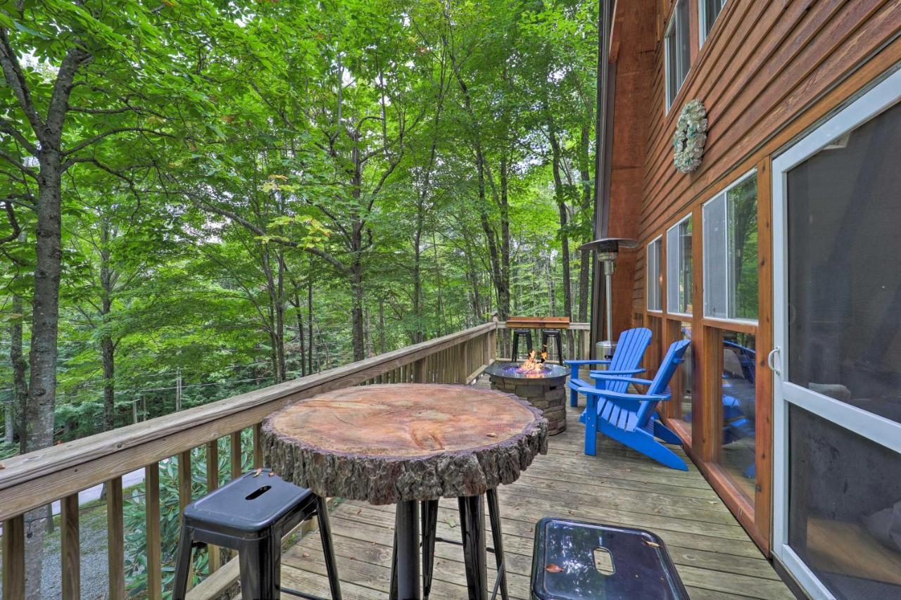 A-Frame Cabin With Hot Tub 1 Mi To Beech Mountain! Zewnętrze zdjęcie