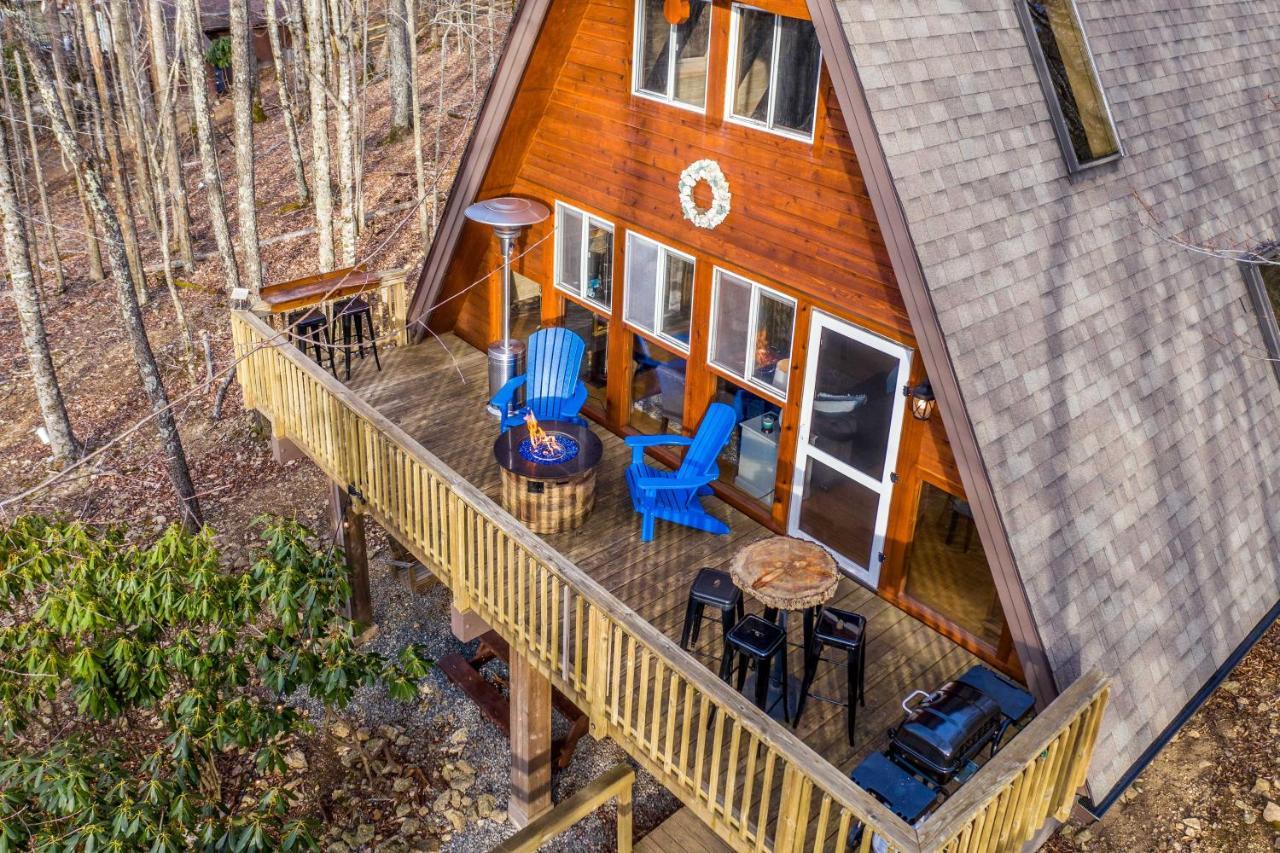 A-Frame Cabin With Hot Tub 1 Mi To Beech Mountain! Zewnętrze zdjęcie