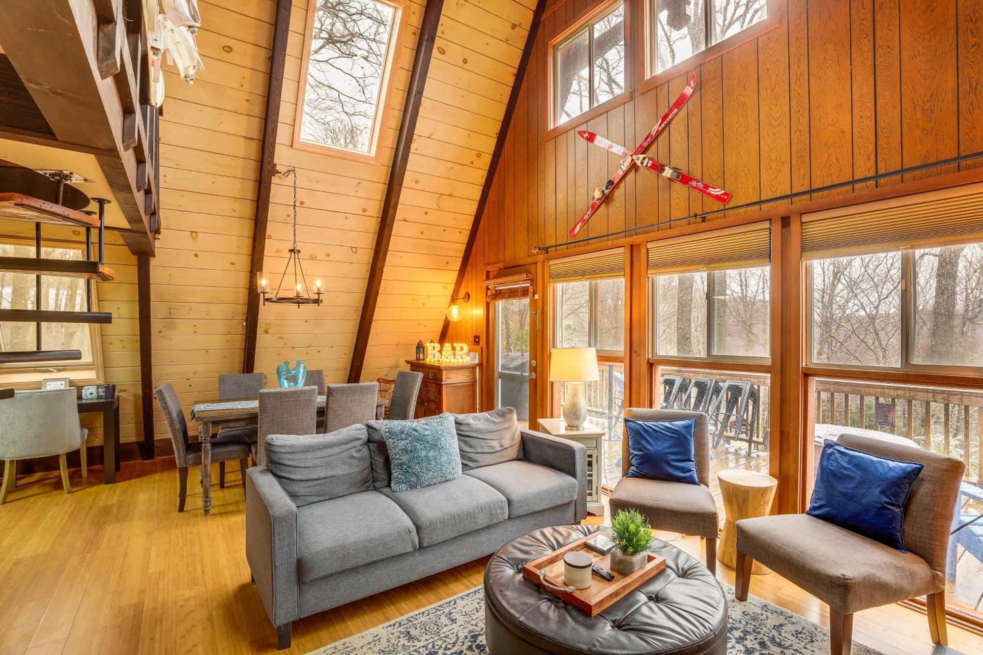 A-Frame Cabin With Hot Tub 1 Mi To Beech Mountain! Zewnętrze zdjęcie